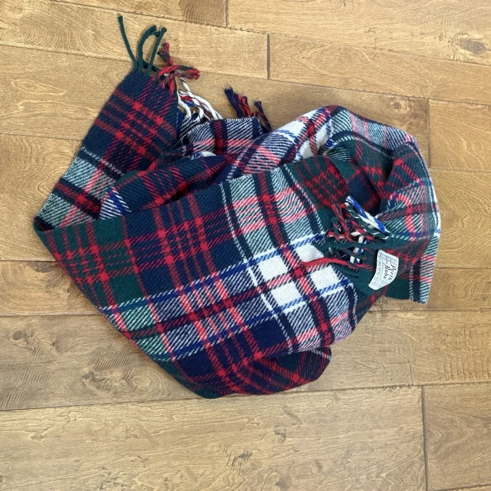 Vintage Perth Robe All Wool Tartan Plaid Throw Blanket Lap Robe 41x60 Cabin F/W